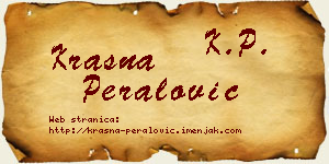 Krasna Peralović vizit kartica